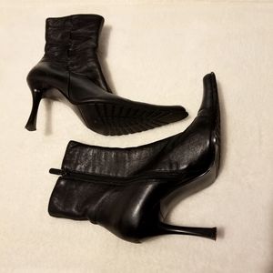 Clotilde Black Pointed Toe Heel Boots Y2K 00s